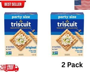 Triscuit Original Whole Grain Wheat Crackers, Vegan Crackers, Party Size, 17 oz - Picture 1 of 7