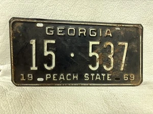 Matrícula de Georgia 1969 vintage ~ Walker County - Imagen 1 de 2