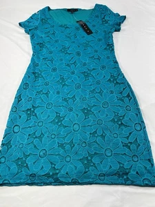 Tiana B. Etuikleid Damen Medium Türkis Blumen Bestickt Spitze... - Bild 1 von 6