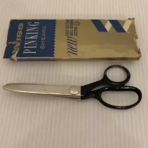 Vtg Wiss CB-7 Pinking Shears Scissors USA High Carbon Steel 7 1/2" long NICE! - Picture 1 of 5