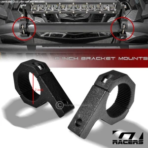 Texture Blk 2" Tube Bull Bar Roll Cage Mount Bracket Clamps For Led Light Fr G35 - Bild 1 von 3