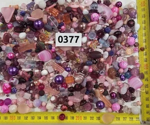 Glasperlen Böhmen ca. 30er-80er Jahre Rosa / Pinktöne  200 Gramm - Bild 1 von 3
