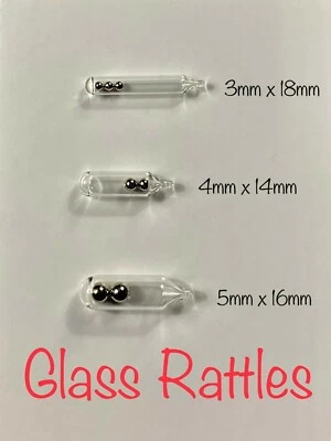Glass Rattles - 3MM, 4MM, 5MM for Worms, Jigs, Flies, Lures and more! - Image 1 of 4