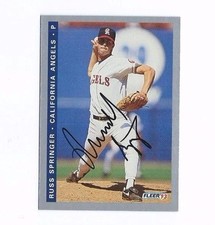 RUSS SPRINGER Autograph 1993 FLEER  Auto Signed ANGELS