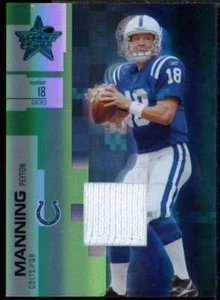 Peyton Manning 2007 Leaf Rookies and Stars Materials Emerald Prime Jersey #80 - Picture 1 of 2