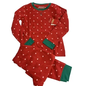 Jammies For Your Families 2-Piece Pajama Set XS (6/6X) Girls Red Polka Dot Poly - Picture 1 of 10