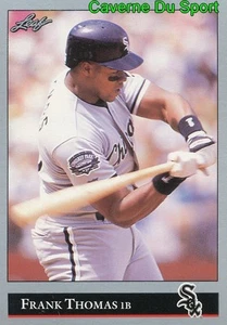 349 FRANK THOMAS CHICAGO WHITE SOX BASEBALL CARD LEAF 1992 - Bild 1 von 1