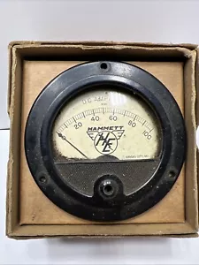 Vintage Hammett Electric DC Ampere Gauge Instrument for Display! - Picture 1 of 11