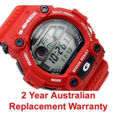 CASIO G-SHOCK WATCH G-7900 G-7900A-4 MOON DATA TIDE GRAPH RED 2-YEARS WARRANTY - image 1 of 4