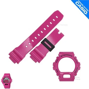 Correa y bisel de reloj genuino Casio G-Shock DW-6900RCS-4 rosa fucsia brillante - Imagen 1 de 1