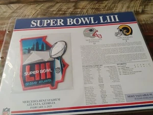 Willabee & Ward SUPER BOWL LIII 53 Patriots RAMS Football Patch MVP Edelman NFL - Picture 1 of 4