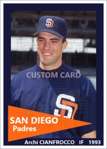 Archi Cianfrocco - 1993 San Diego Padres - 2.5 x 3.5 custom card (blank back) - Picture 1 of 1
