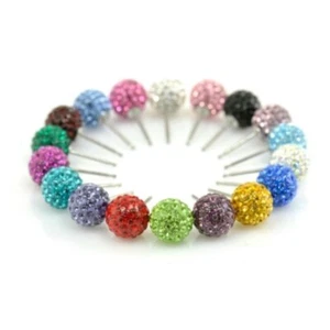 Studex Sensitive Large 8mm Fireball Crystal Stainless Steel Stud Earrings - Picture 1 of 28
