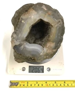 ESPECIMEN DE ÁGATA BRASILEÑA GIGANTE ~ 2 KILOGRAMOS ~ ROCA ÁSPERA NATURAL ~ LAPIDARIA - Imagen 1 de 3