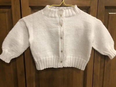 Suéter abotonable blanco infantil vintage años 70 Foto 1 de 4