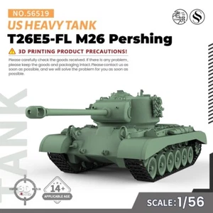 SSMODEL 519 1/56 28mm Military Model Kit US T26E5-FL M26 Pershing Heavy Tank - Picture 1 of 5