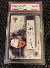 WAYNE GRETZKY 2003 UPPER DECK TRILOGY SCRIPT THREE AUTO SP PSA 10 GEM MINT