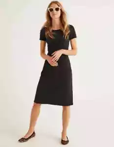 Abito tubino nuovo con etichette BODEN Phoebe in jersey nero US donna 2 P - Foto 1 di 9
