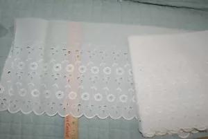 White Eyelet Trim Lace 2.5 Yards x 8.3/4 Inches Sewing Craft New Fast Shipping - Picture 1 of 2