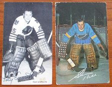 1960's JD McCarthy Tony Esposito/Glenn Hall Autographed photo/Postcards Chicago