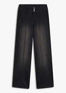 Stretch-Jeans weit geschnitten Gr. 34 Schwarz Denim Damenjeans Marlenehose Neu* - Bild 1 von 1