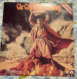 Stereo LASER DISC The Ten Commandments Extended Play paramount VideoDisc 1986 Ch - Picture 1 of 13