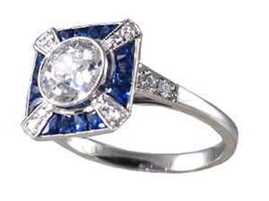 Anillo de compromiso de plata 925 con diamantes de moissanita de corte... - Imagen 1 de 4