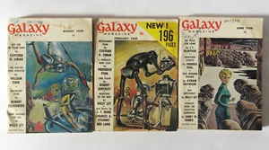 Galaxy Magazine 3 issues -  Feb, Jun, Aug  1959 - Ley, Sturgeon, Simak, Emsh - Bild 1 von 15