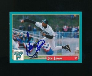 1994 Portland Sea Dogs Don Lemon signed auto autograph very very tough swsw6