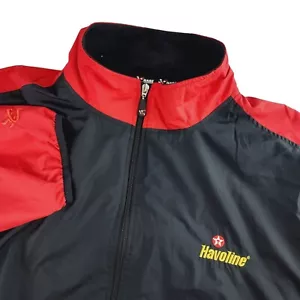 Chase Authentic Mens 2XL XXL Black Red #42 Havoline Full Zip Windbreaker - Picture 1 of 5