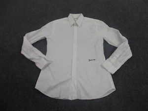 Givenchy Shirt Adult 40 White Business Slim Fit Logo Paris Lightweight Mens - Picture 1 of 11