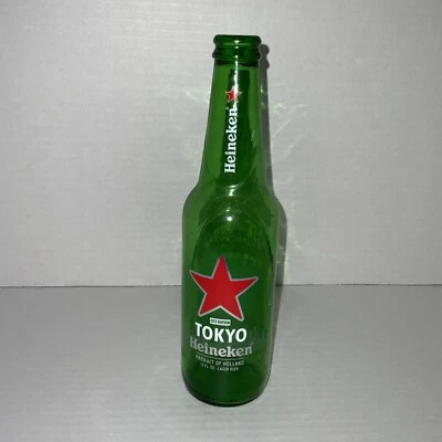 Коллекционная мужская, пещерная пивная бутылка Heineken пустая бутылка 9 дюймов Токио - Изображение 1 из 3
