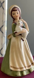 Vintage Herman And Anderson Musical Figurine Girl With Lamb - Picture 1 of 7