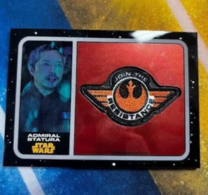 2016 Star Wars Force Awakens Chrome Relic Patch Admiral Statura 213/755 - Picture 1 of 2