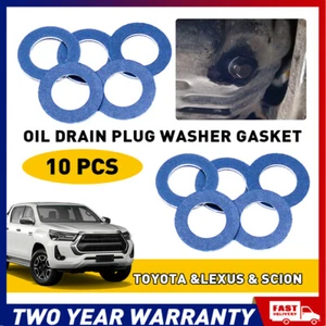 Set of 10 Oil Drain Sump Plug Washers Gasket 12mm Hole 90430-12031 For Toyota - Picture 1 of 11