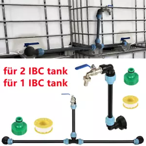 IBC Adapter Verbindungsset für 2 Tanks Nebeneinander mit Schwanenhals Auslauf DE - Bild 1 von 15