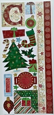 Sandylion Scrapbook Sticker Sheet (Large) -Christmas Collection -34036 - Image 1 of 2