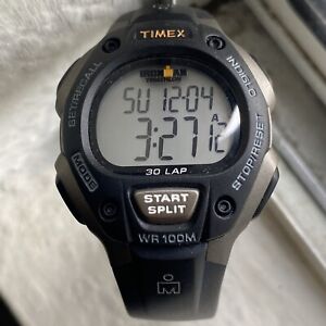 Timex Men's Ironman Quartz Classic 30 Full-Size 100m Black Resin Watch T5E901