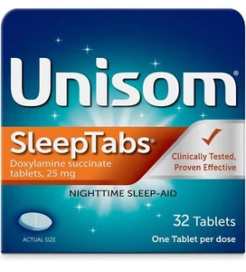 Lot of 3 Unisom SleepTabs Nighttime Sleep Aid Tablets 32 Count Each  NEW - Picture 1 of 1