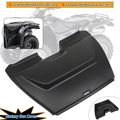 Black Battery Box Cover Lid For Honda Rancher 420 TRX420TM1/FM1/FM2 Foreman 500 Foto 1 de 4