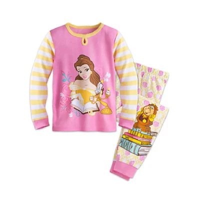 [Disney Store] Belle Long Sleeve PJ PALS for Girls - New - Size 4 - Image 1 of 3