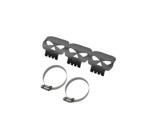 Black Skulls Exhaust Heat Shield Cover fits up to 60mm Diameter Pipes - Picture 1 of 3
