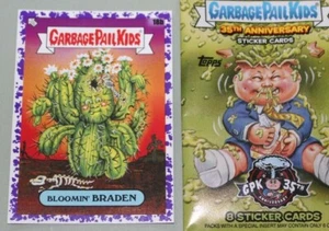 GARBAGE PAIL KIDS 2020 35th Anniversary PURPLE card #18b "Bloomin Braden" - Picture 1 of 3