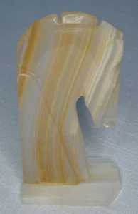 Hand-carved Vintage Onyx Marble Trojan Horse/Chess Knight Statute 8.5” High - Picture 1 of 19