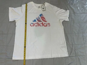 Adidas Plus Size 2X Americana Badge of Sport Tee Short Sleeve HL8500 - Picture 1 of 3