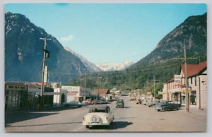 Main Street Lillooet B.C. Canada Postcard Unposted Old Cars Storefronts - Picture 1 of 2