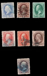 MOMEN: US STAMPS #145-151 GRUPPO LOTTO USATO #82456 - Foto 1 di 2