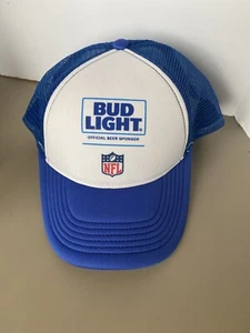 NFL Bud Light Snap Back Trucker Hat Gorra de Malla Ajustable Patrocinador Oficial de Cerveza - Imagen 1 de 6