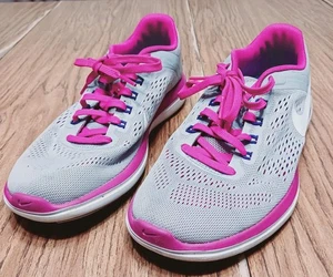 Nike Flex Air Run Schuhe Damen 7,5 grau pink 830751-004 Laufen Turnschuhe - Bild 1 von 14