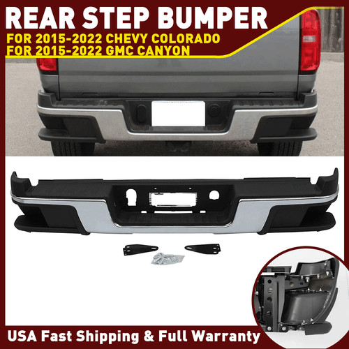 Chrome Rear Step Bumper Assembly For 2015-22 Chevrolet Chevy Colorado ...